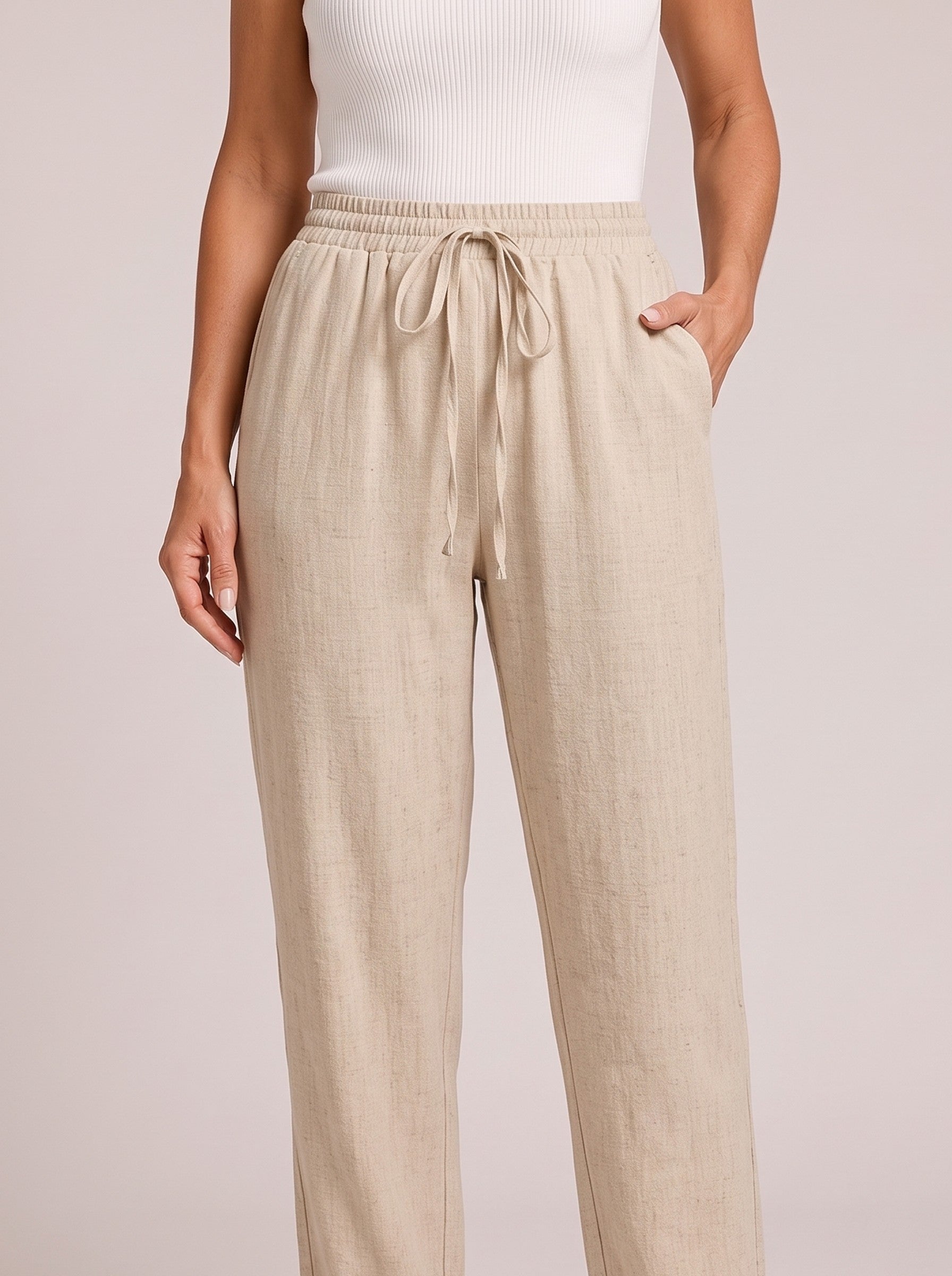 Alessia Beige top crop