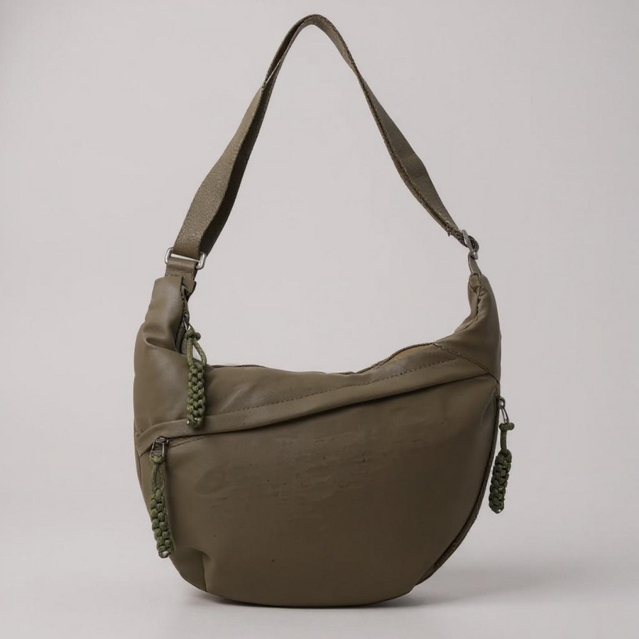 OLIVA | BORSA A SPALLA VERDE OLIVA
