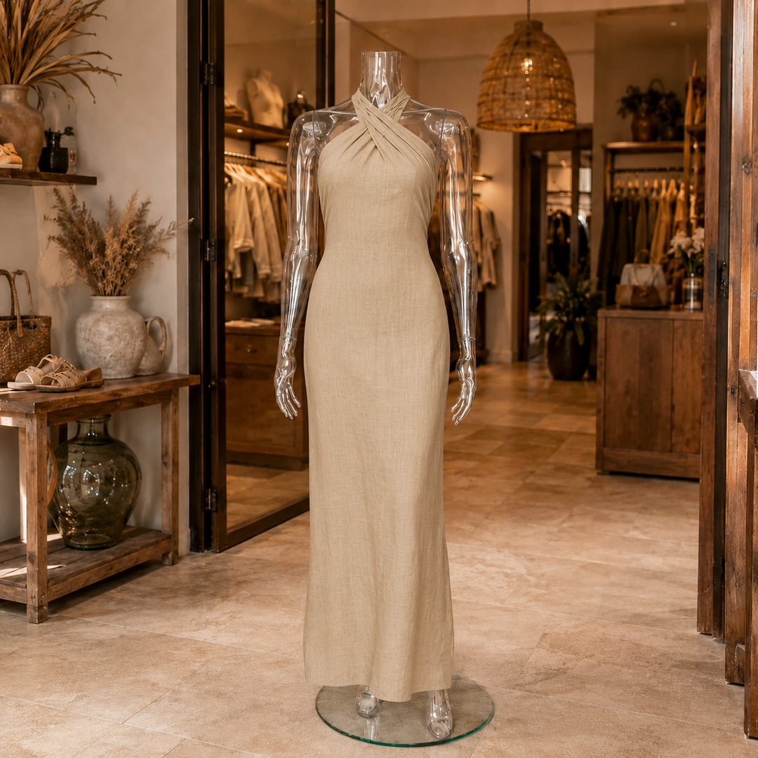 Ravello · Vestido Halter Fluido