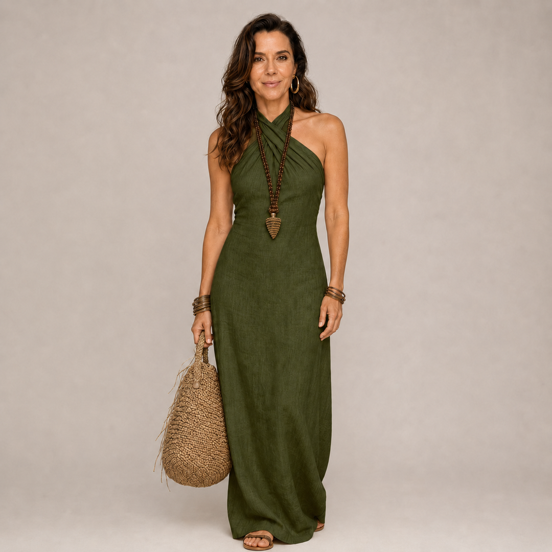 Ravello · Vestido Halter Fluido