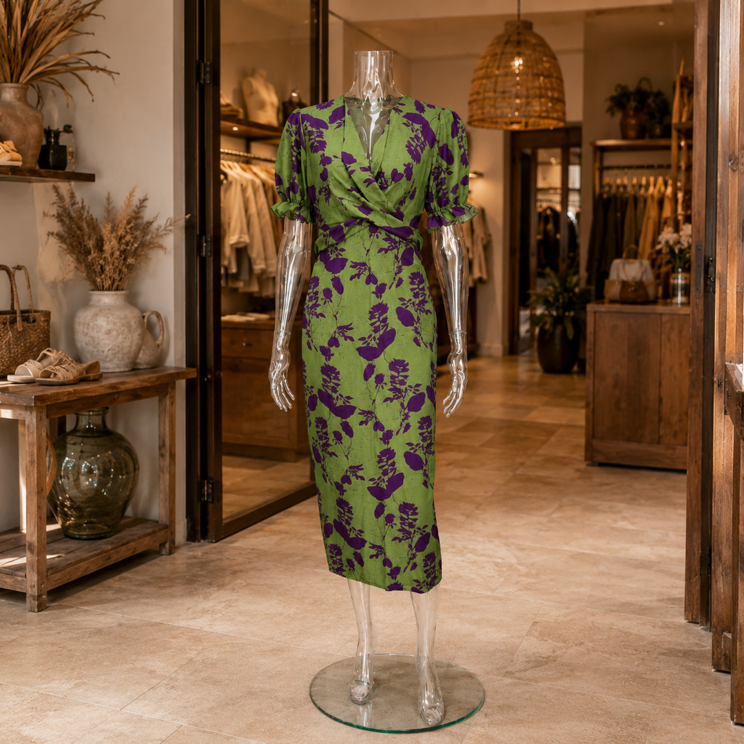 Jardín · Vestido Satén Floral