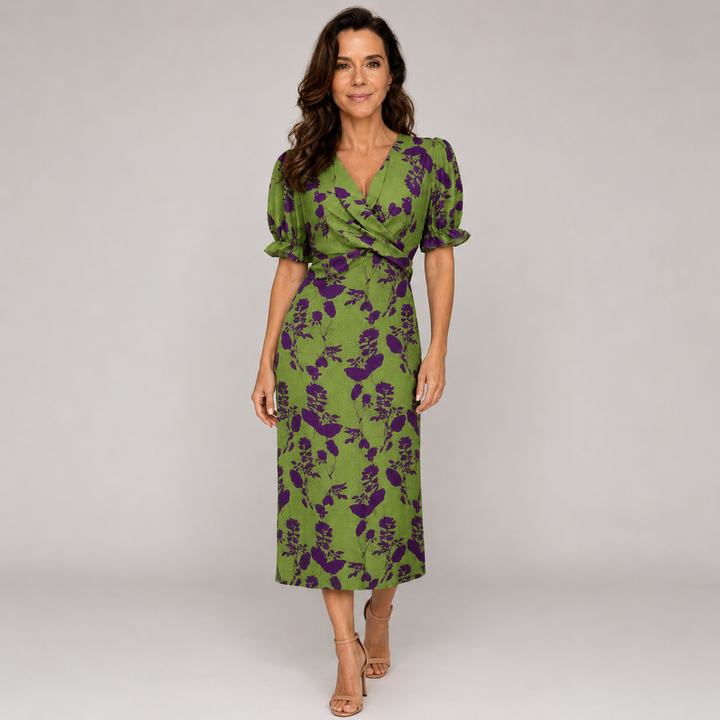 Jardín · Vestido Satén Floral