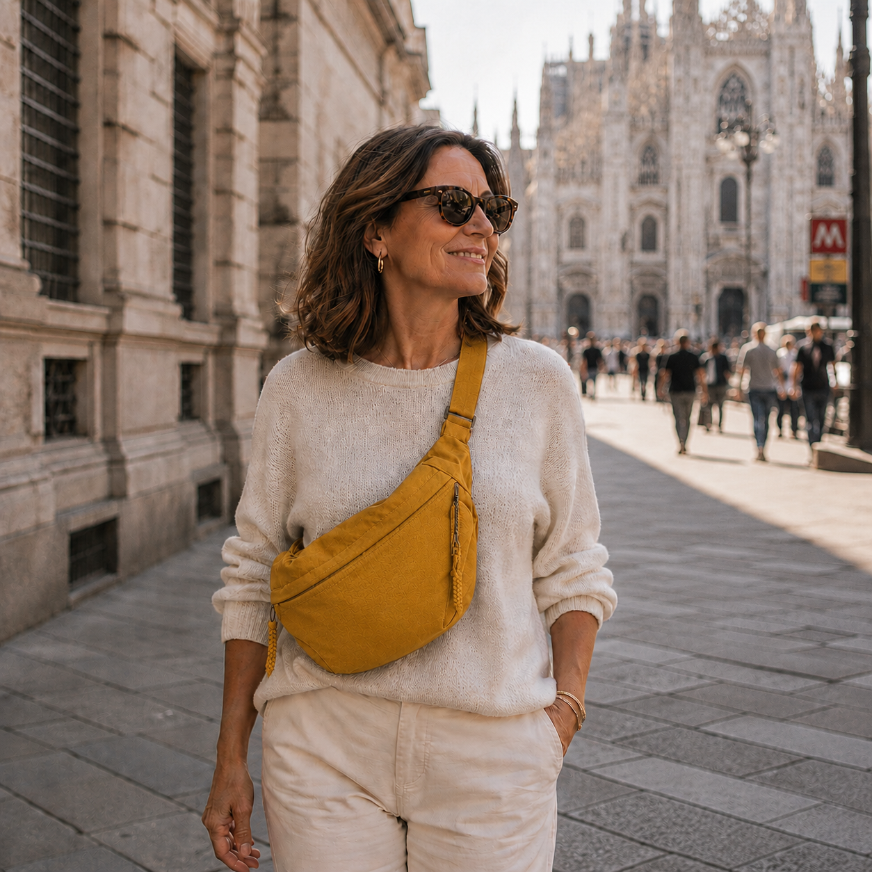AMBRA | BORSA A SPALLA OCRA