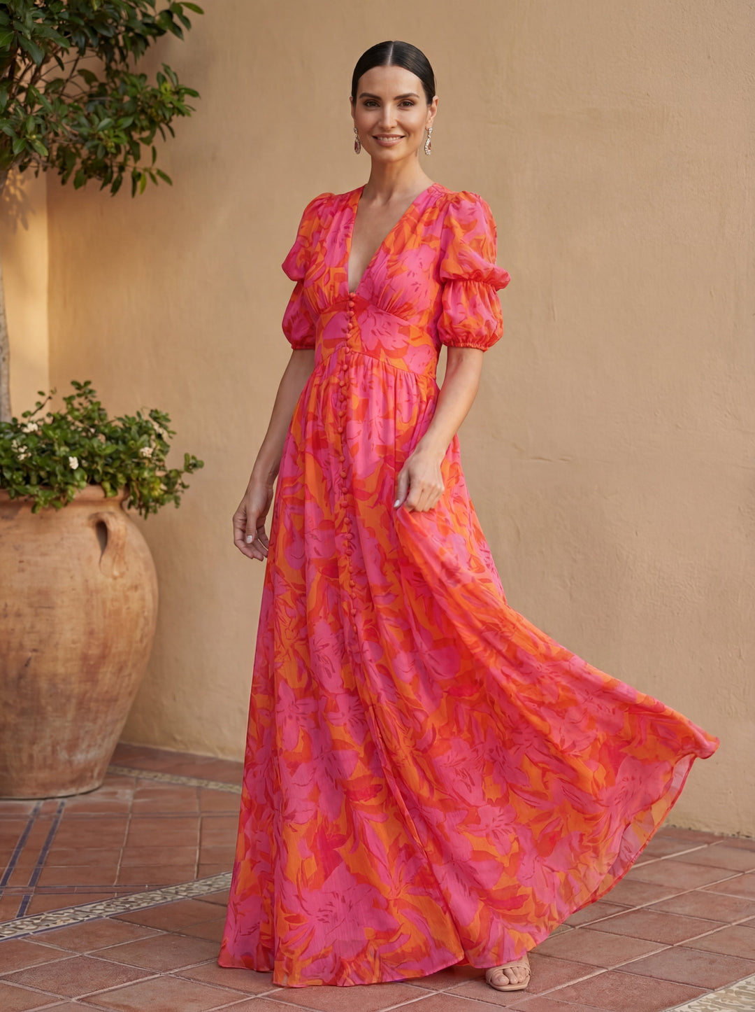 Cefalù · Vestido Maxi Floral