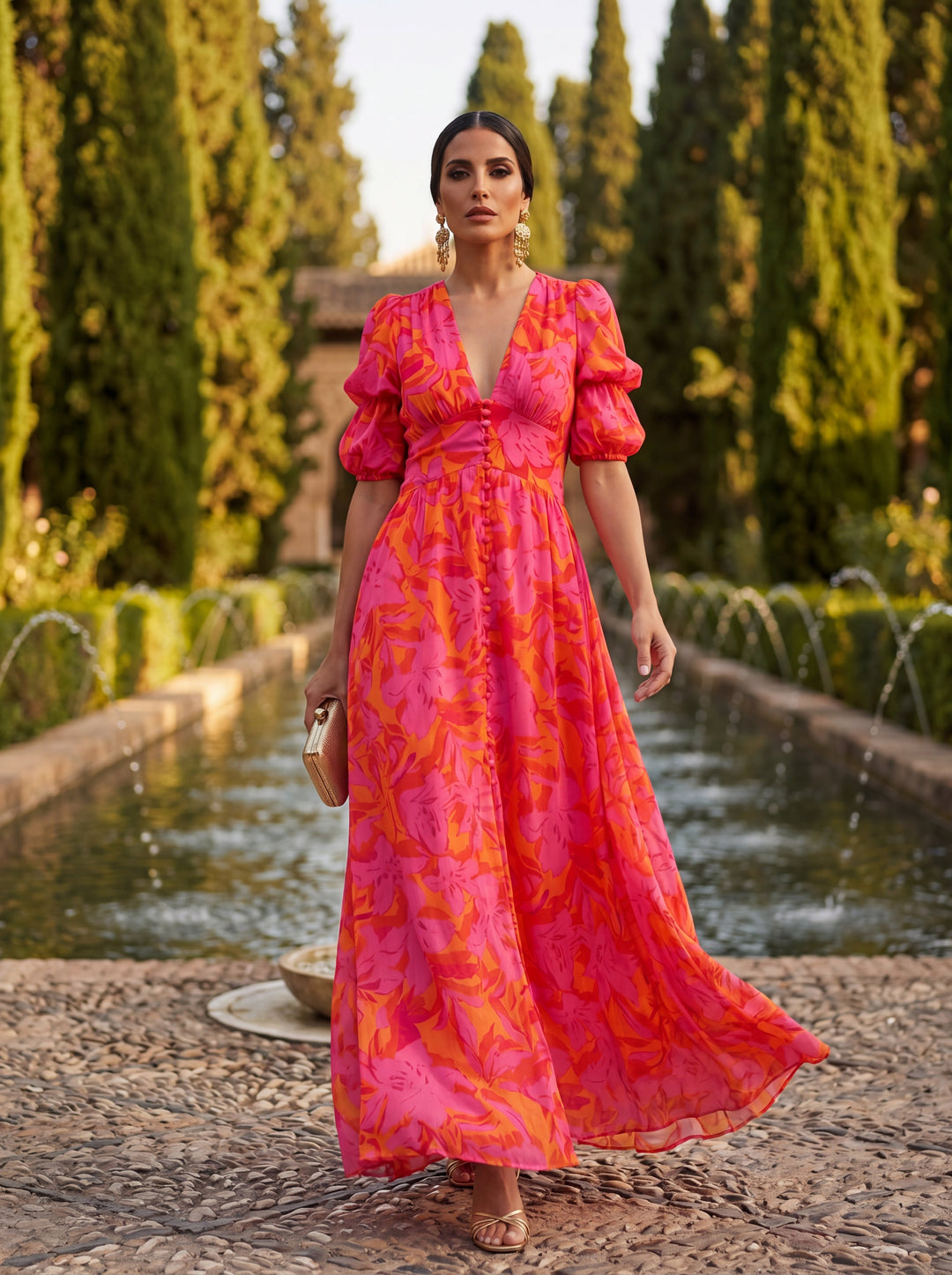 Cefalù · Vestido Maxi Floral