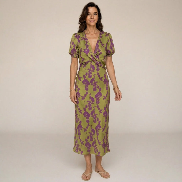 Jardín · Vestido Satén Floral