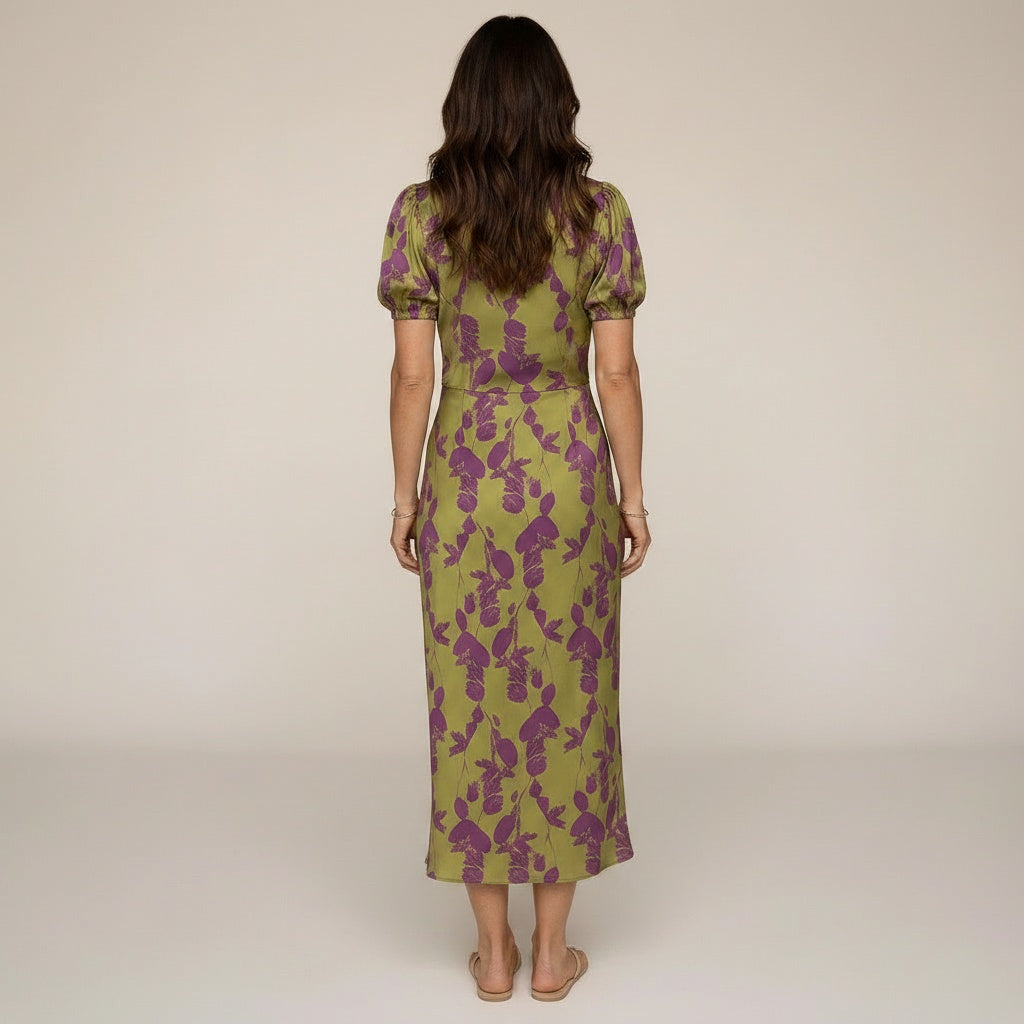 Jardín · Vestido Satén Floral
