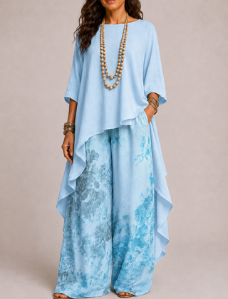 Fiorella | Completo Bohémien — Azzurro