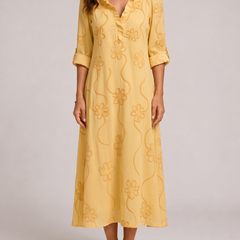 Sienna | Abito Fiorito - Giallo