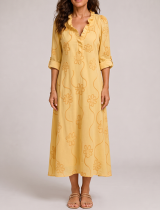 Sienna | Abito Fiorito - Giallo