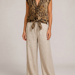 Camilla | Completo Naturale - vista frontale senza cardigan