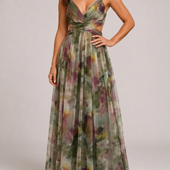 Giselle | Abito Floreale - Verde