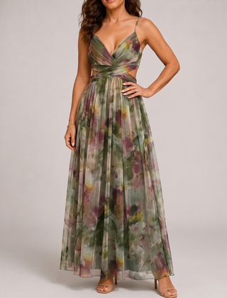 Giselle | Abito Floreale - Verde