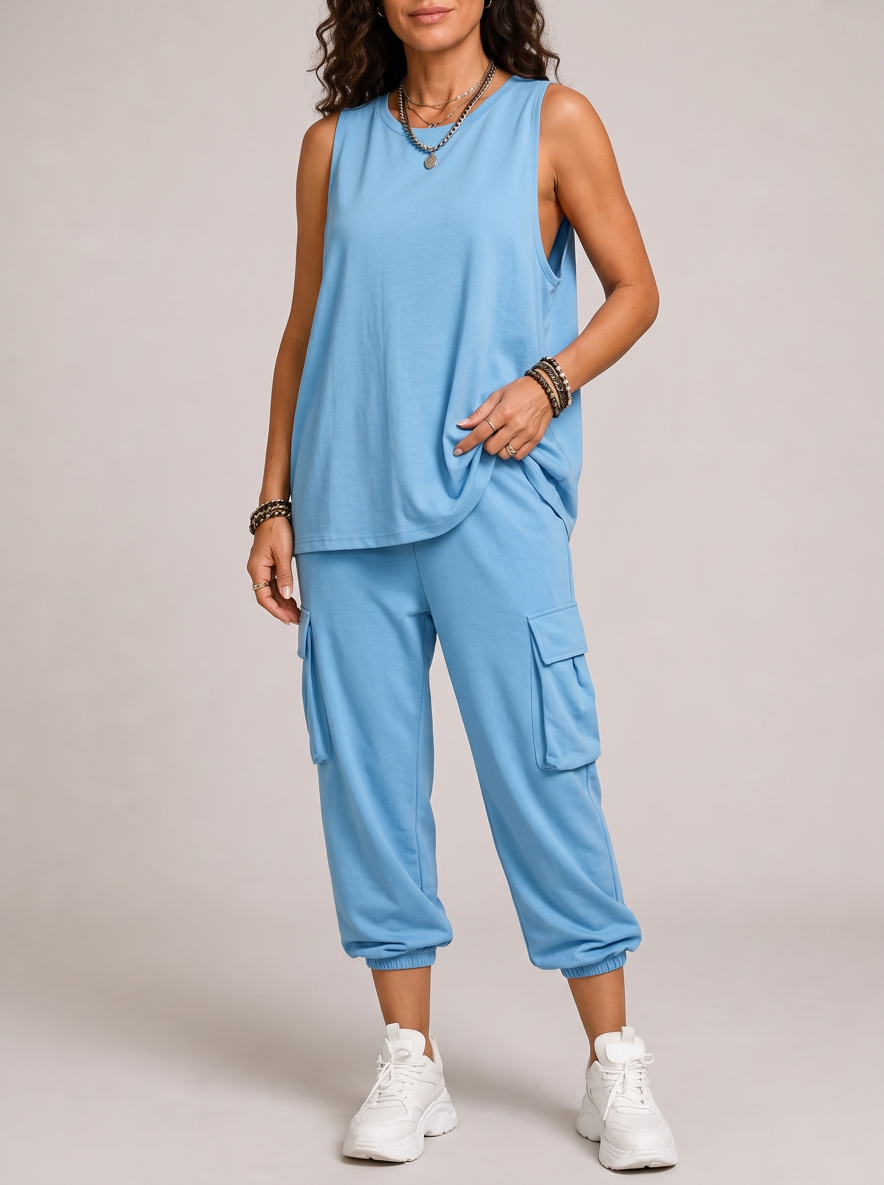 Daria Completo Cargo Urbano Azzurro chiaro