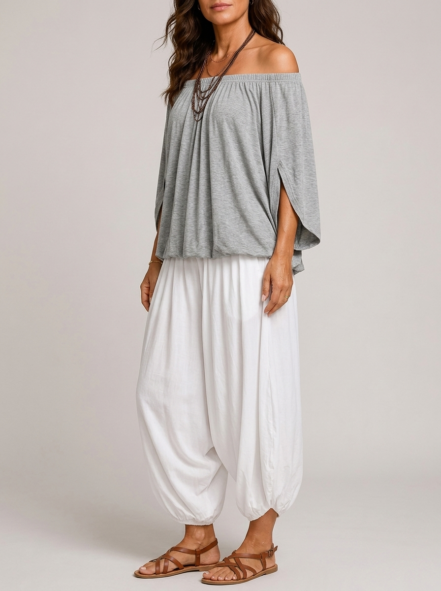 Luna Completo Bohemien Lanterna Grigio lato