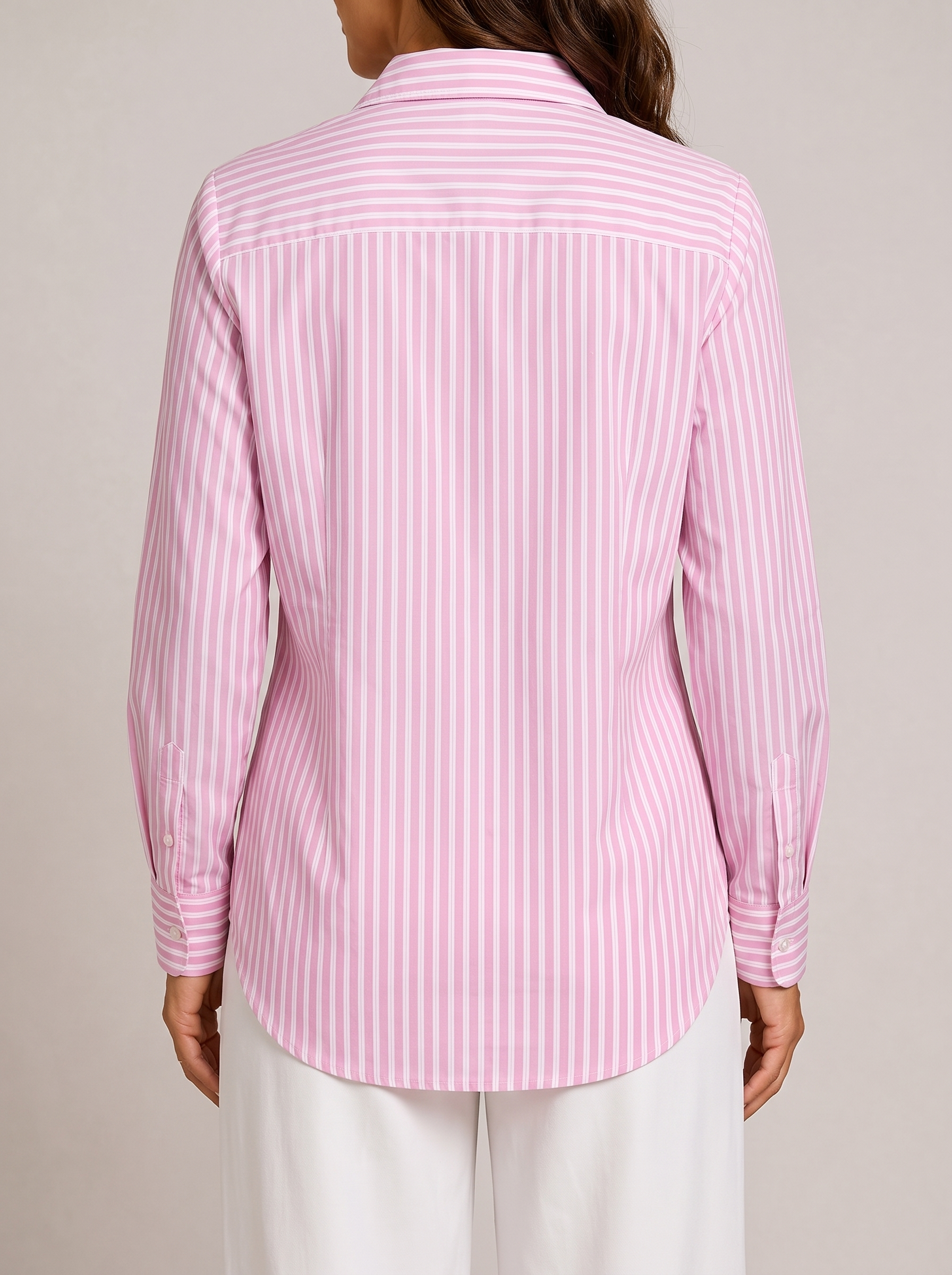 Claudia Camicia Oversize a Righe Rosa retro