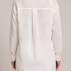 Federica Blusa Jacquard Floreale Bianco retro