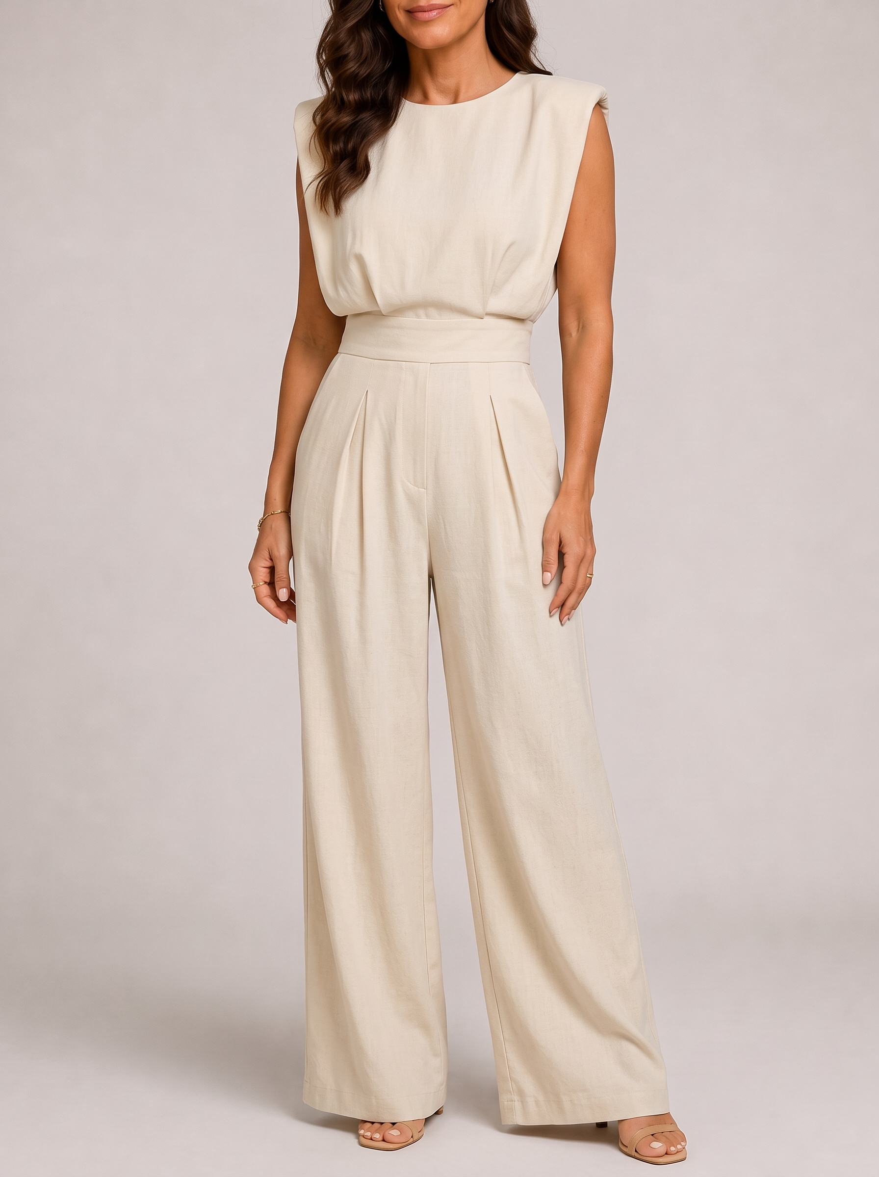 Valentina Tuta Elegante con Cintura Beige fronte