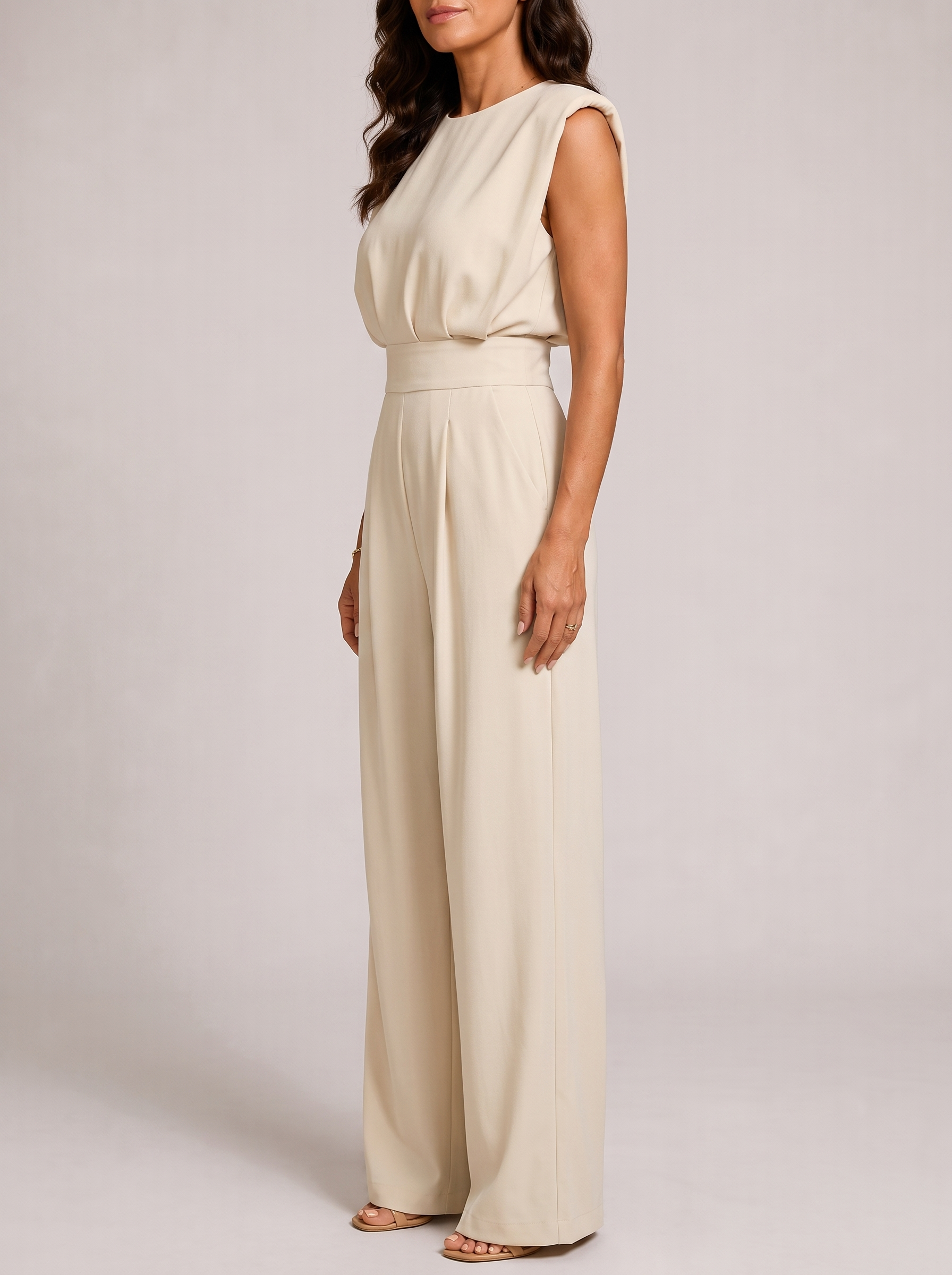 Valentina Tuta Elegante con Cintura Beige lato