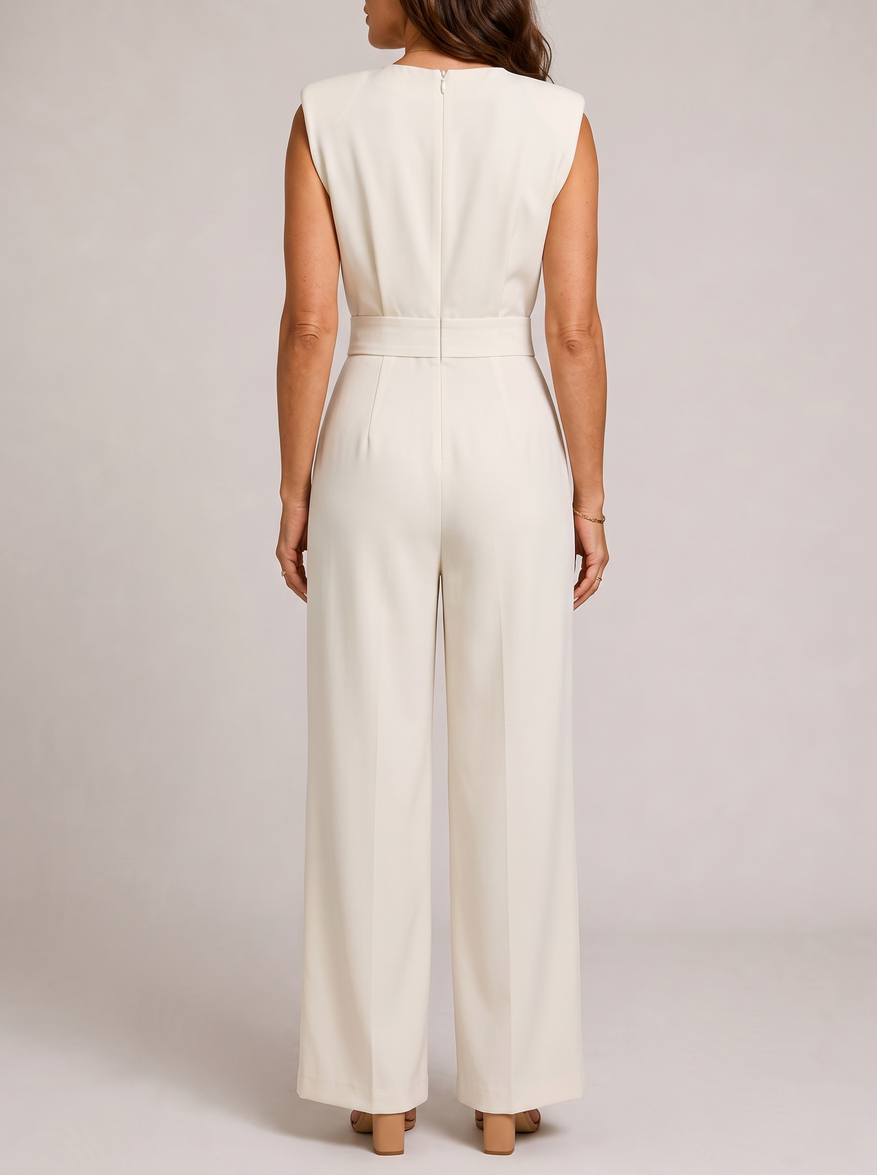 Valentina Tuta Elegante con Cintura Beige retro
