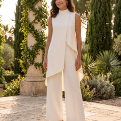 Martina | Completo Cerimonia - Bianco - lifestyle giardino