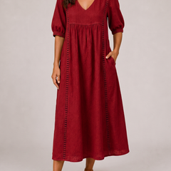 Raffaella Abito Midi Estivo Rosso