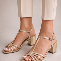 Allegra Sandali Dorati Eleganti - lifestyle