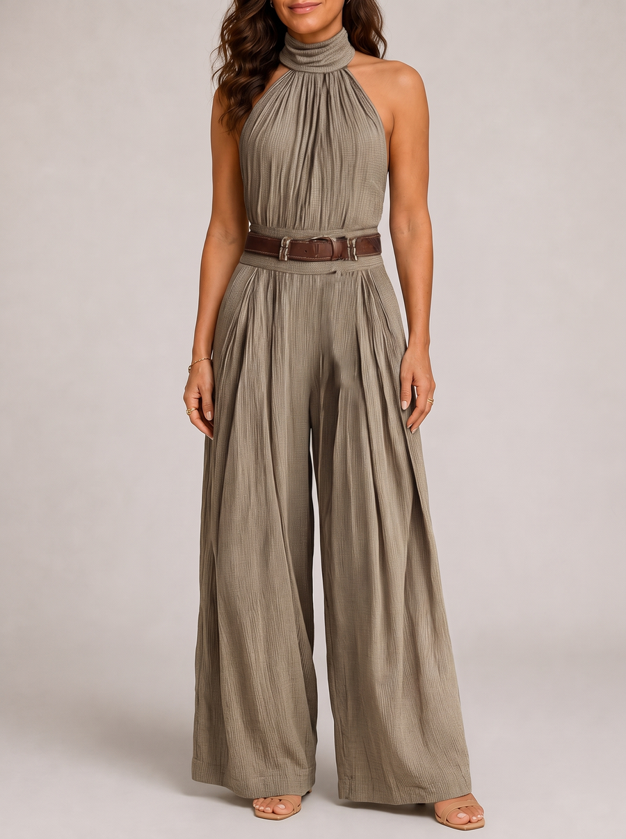Valentina Tuta Wide Leg Tortora - front