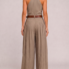 Valentina Tuta Wide Leg Tortora - back