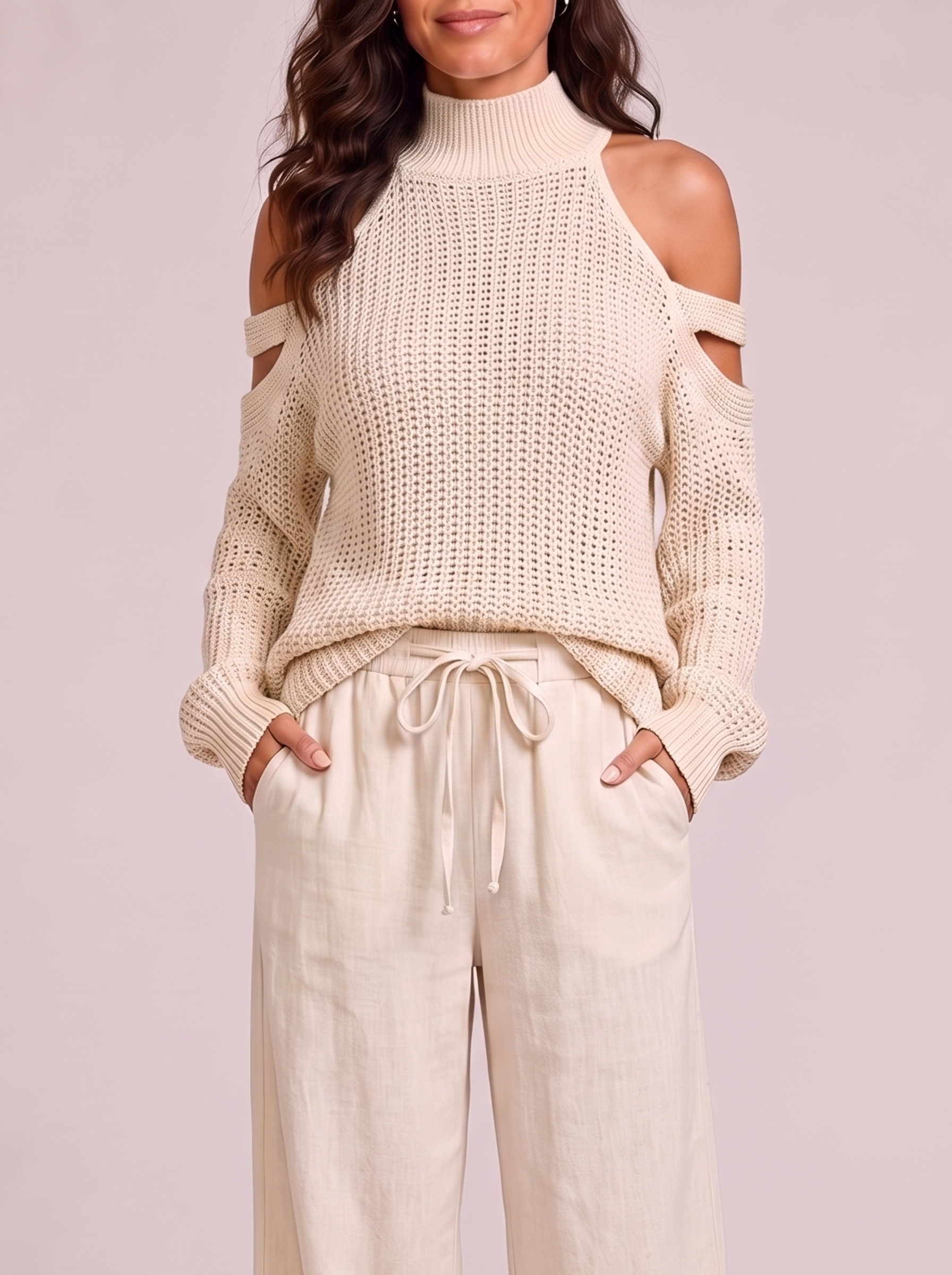 Monica Beige crop top