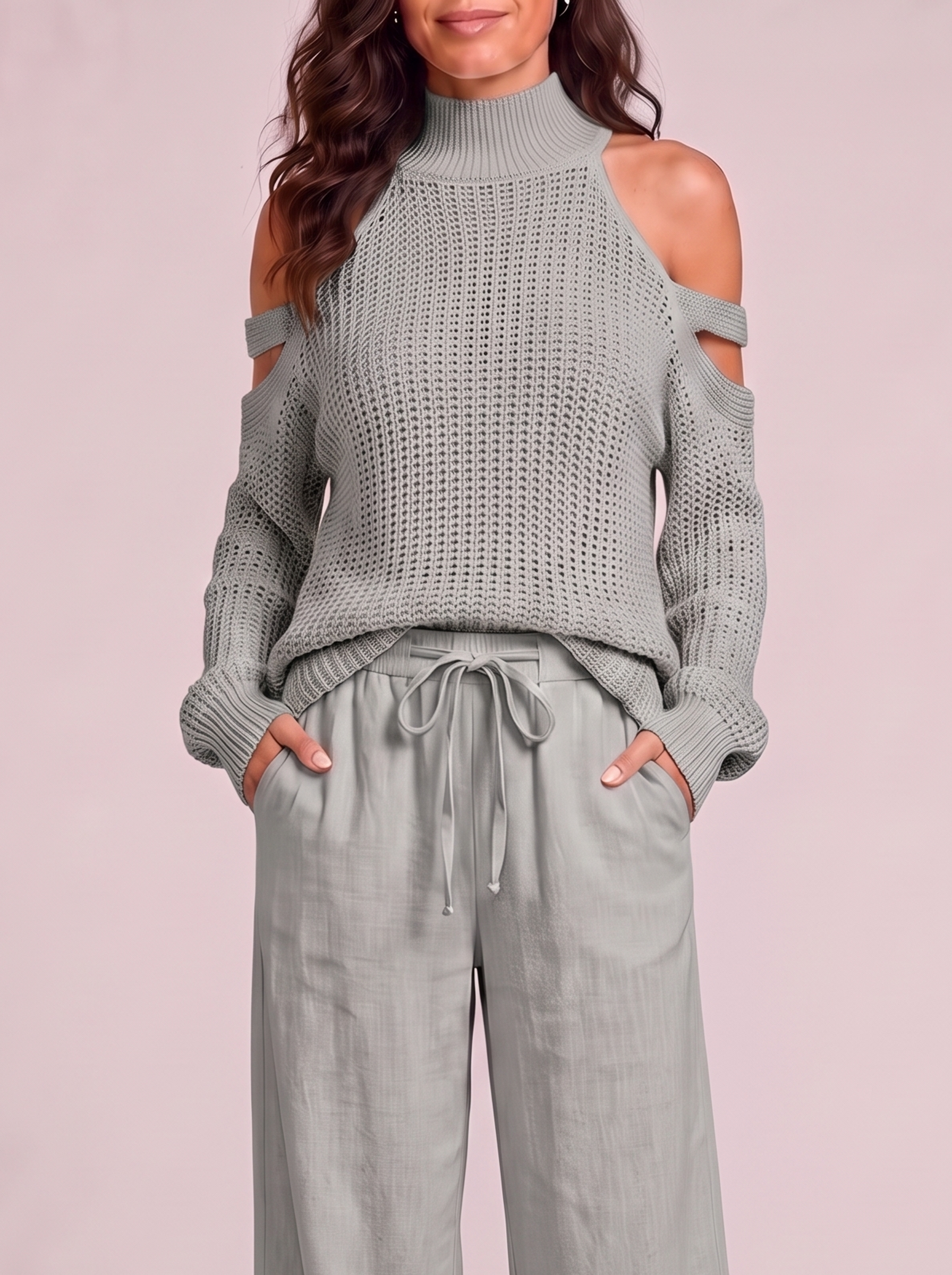 Monica Grigio crop top