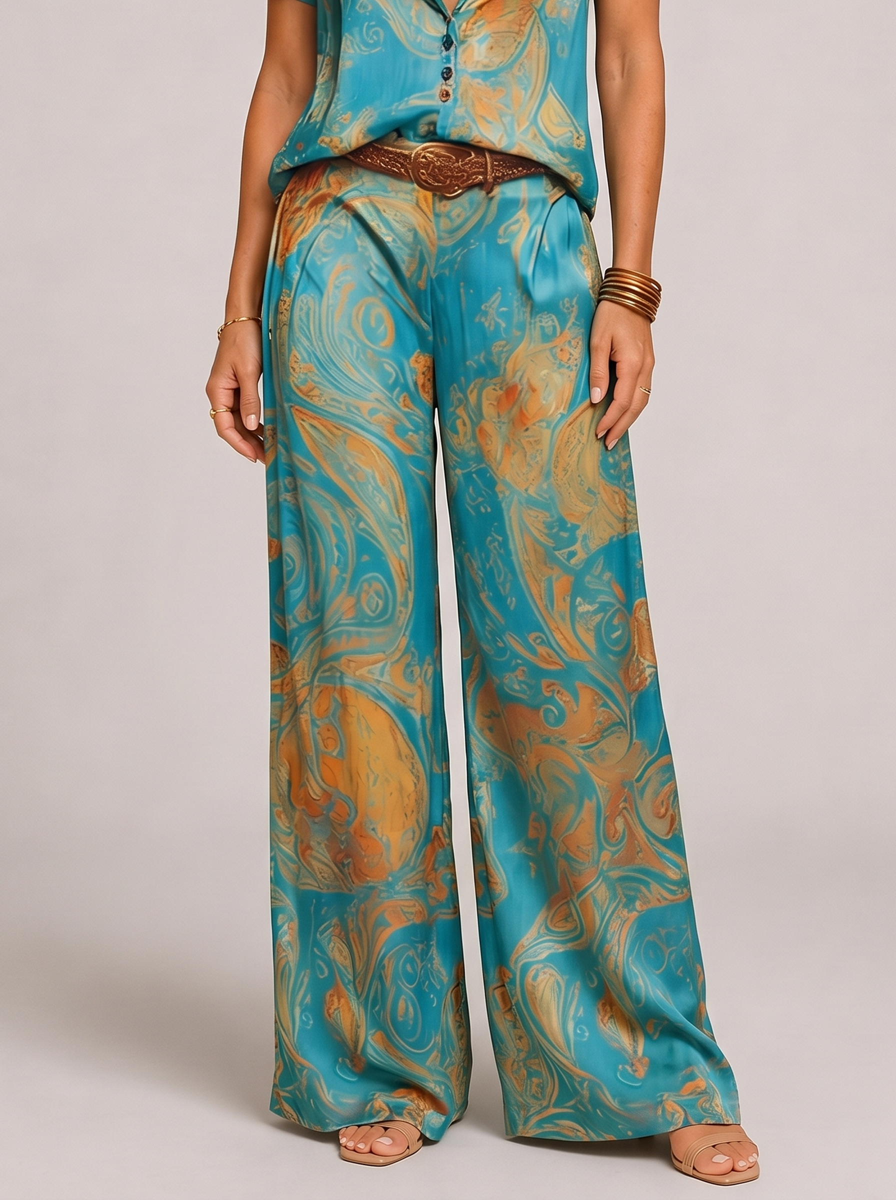 Ornella Turchese crop bottom